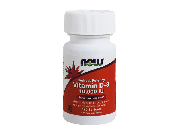 NOW Foods - Vitamin D3 Highest Potency 10000 IU - 120 Softgels