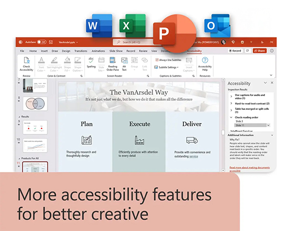 Microsoft Office 2024 Home & Business for Mac or PC Lifetime License