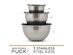 15-Piece Stainless Steel Cookware Set and Mixing Bowls
