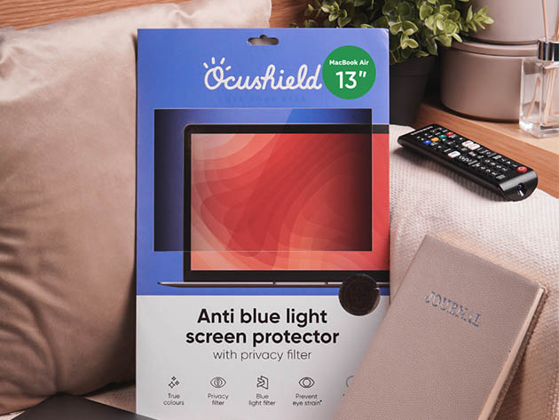 for Better Sleep and to Protect Eyes MacBook Air 13 Accredited Medical Device Ocushield Anti Blue Light Screen Protector for Apple MacBook Air & Pro Various Sizes 
