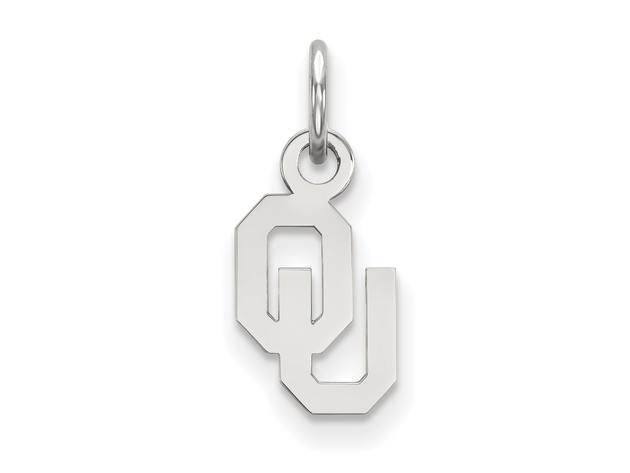 14k White Gold U. of Oklahoma XS (Tiny) Charm or Pendant