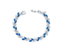 Marquise Cubic Zirconia Tennis Bracelets for Women with Blue Sapphire and White Diamond Cubic Zirconia