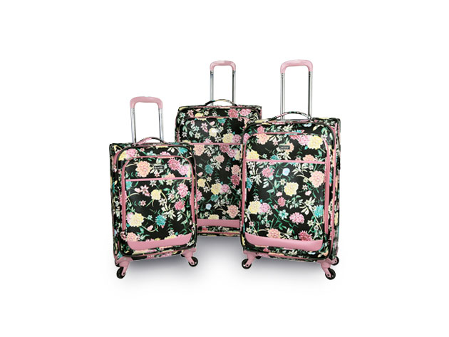 Kensie 3-Piece Le Jardin Spinner Luggage Set | Joyus