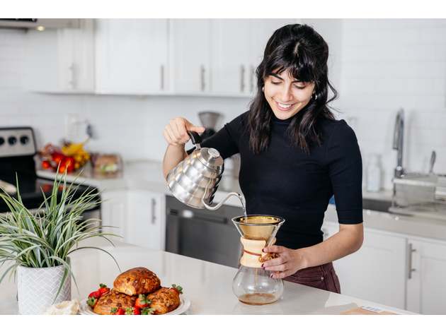 Reusable Pour Over Filter for Chemex and Hario V60 (Gold)