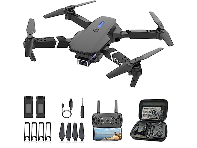 GPS 4K HD Wi-Fi Dual Camera Drone with 2 Batteries