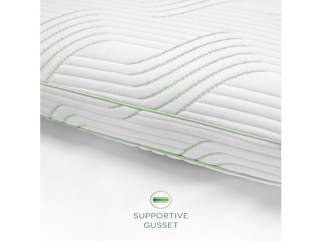SensorPEDIC Aloe Vera Standard Memory Foam Pillow with Built-In iCOOL Technology System, White