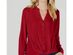 INC International Concepts Women's Twist-Front Button-Up Top Red Size XX Large