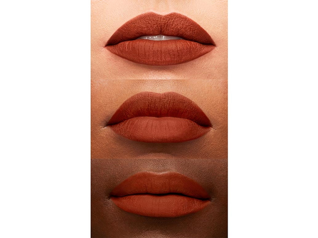 deep orange lipstick