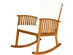Costway Acacia Wood Rocking Chair Patio Garden Lawn W/ Cushion - Teak
