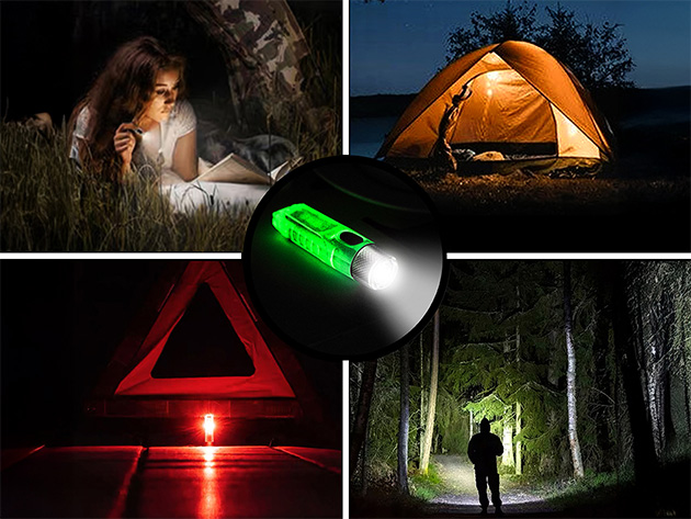 FlashMiniAIR: 12-in-1 Micro Flashlight Packed with Mighty Features (2-Pack)