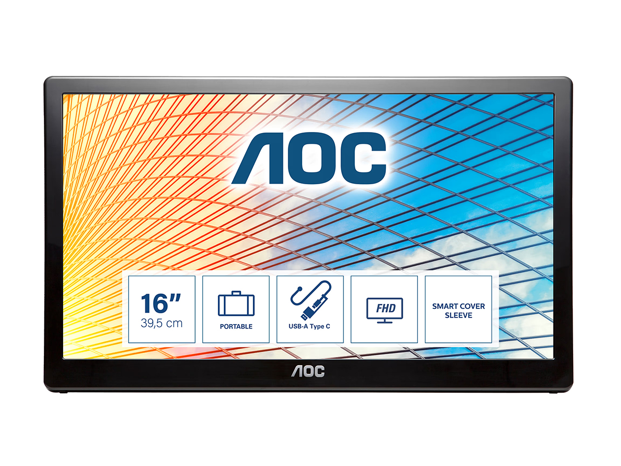 AOC E1659FWU 15.6" USB-3.0 Portable LED HD Monitor (Certified Refurbished)