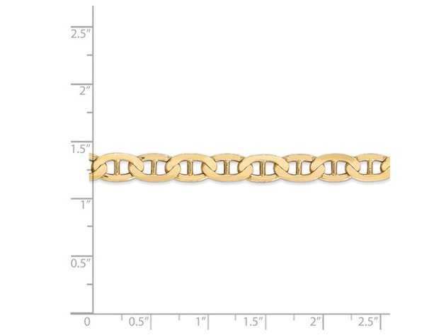Concave Anchor 6.25mm Chain Necklace 18 Inches in 14K Yellow Gold