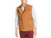 Tasso Elba Men's Suede Asymmetrical Zip-Up Vest Beige Size Large