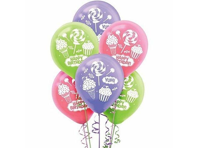 Sweet Shop Pack of 6 Latex Helium Quality Balloons