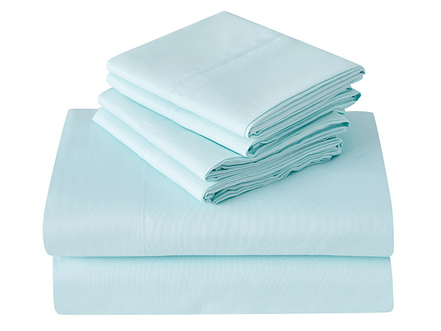 Kathy Ireland 6-Piece Brushed Microfiber Sheet Set (Light Blue/Queen)