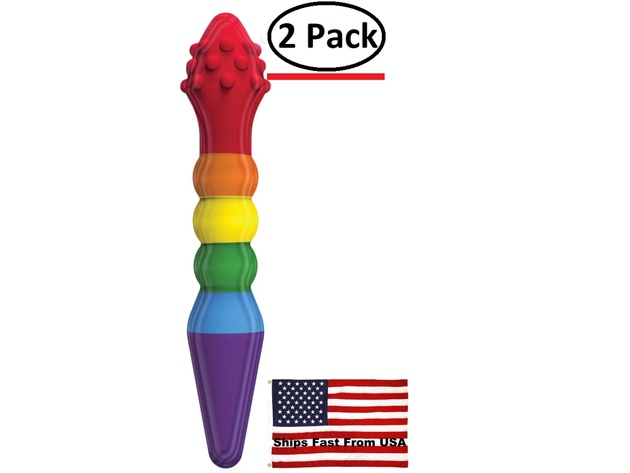 ( 2 Pack ) Rainbow Dildo - Knob Job