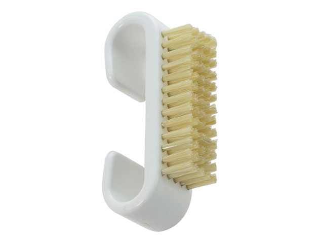 Professional Natural Bristle Nail Brush (White/One-Sided)