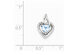 2/5 Carat (ctw) Blue Topaz Heart Pendant Necklace in Sterling Silver with Chain