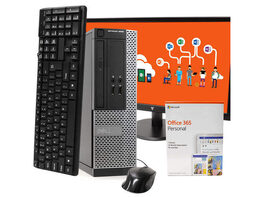 Dell OptiPlex 3020 Desktop PC, Intel i5-4570, 8GB RAM 512GB SSD, Windows 10 Pro, Microsoft Office 365 Personal, 22" LCD, New 16GB Flash Drive, Keyboard, Mouse, WiFi, Bluetooth (Renewed)