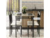 Costway 5 Piece Dining Set Faux Marble Top Table and 4 Padded Seat Chairs w/ Metal Legs