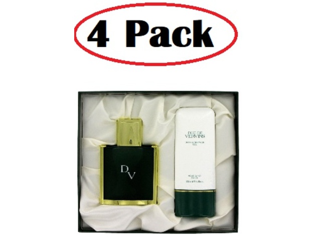 4 Pack of DUC DE VERVINS by Houbigant Gift Set -- 4 oz Eau De Toilette Spray + 5.1 oz Shower Gel