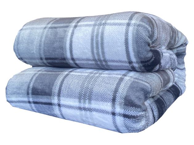 Spyder Sherpa Lined Printed Flannel Ultra Plush Throw Blanket 50" X 70"