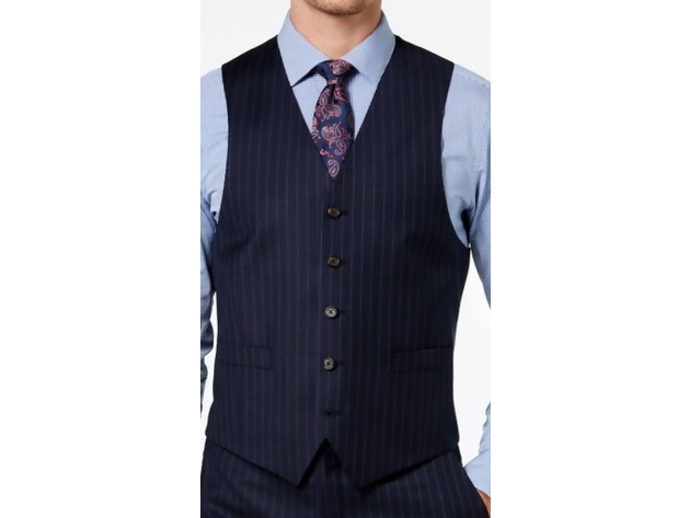 Ralph Lauren Men's Navy Pinstripe Formal Jacket Size M - All Blue Size Medium