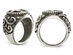 Mens Antiqued Stainless Steel Ring with Cross - 12