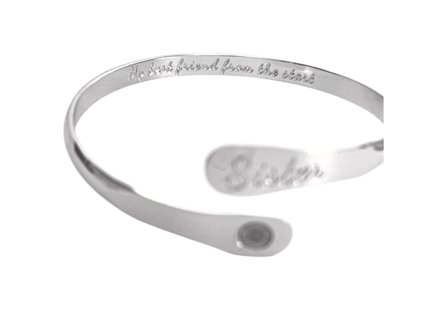 Sister Bracelets,  Engraved Bracelets My best friend from the start