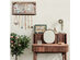 Costway Wall Mounted Jewelry Organizer Vintage Wood Jewelry Holder Hanger Display Rack - Natural