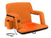 Extra Wide Heated Reclining Stadium Seat with Armrests & Side Pockets (Orange)