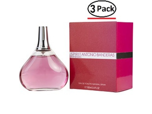 SPIRIT by Antonio Banderas EDT SPRAY 3.4 OZ ( Package Of 3 )