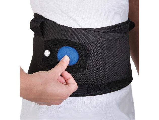 Ossur Airform Inflatable Back Support, Enjoy Adjustable Lumbar Support and Hot and Cold Therapy in One Comfortable Brace, Small, Black