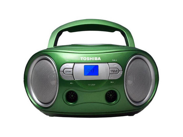 Toshiba TYCRS9GRN Portable CD Boombox with Am/FM Stereo and Aux