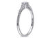 Created White Sapphire 1/3 Carat (ctw) Ring with Diamonds in Sterling Silver - 9