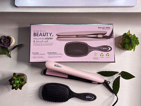 Cortex Beauty Nouveau Styler & Brush Set (Ballet Pink) | Joyus