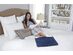 Serta Super Soft Microsuede Sherpa Deluxe Electric Heated Foot Warming Pad Navy Blue - Navy