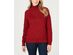 Karen Scott Women's Marled Cotton Turtleneck Sweater Red Size Large