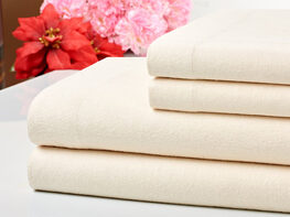 Bibb Home 100% Cotton Flannel Ivory Sheet Set