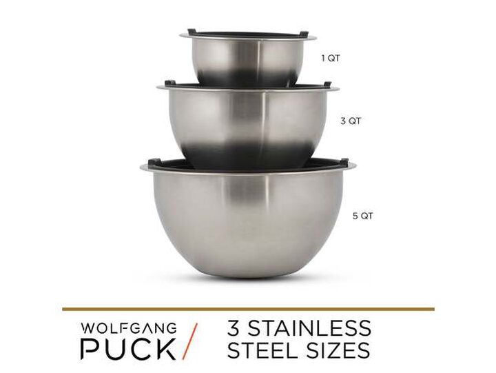 Wolfgang Puck 15-Piece Stainless Steel Cookware Set and Mixing