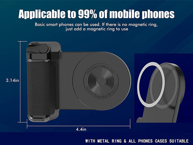 Magnetic Phone Camera Grip (Wireless Charging/Black)