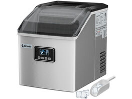 Stainless Steel Ice Maker Machine Countertop 48Lbs/24H Self-Clean w/ LCD Display Silver