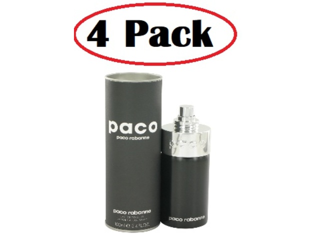 4 Pack of PACO Unisex by Paco Rabanne Eau De Toilette Spray (Unisex) 3.4 oz