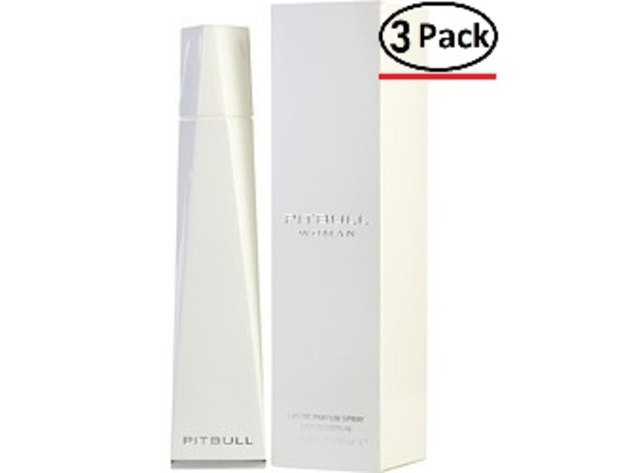 PITBULL WOMAN by Pitbull EAU DE PARFUM SPRAY 3.4 OZ for WOMEN ---(Package Of 3)