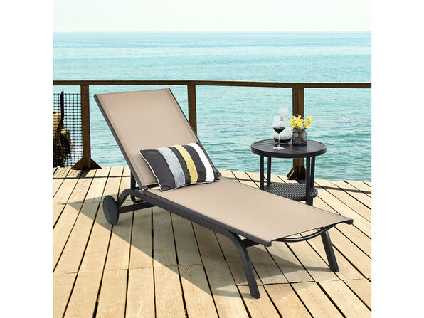 Costway Outdoor Patio Lounge Chair Chaise Reclining Aluminum Fabric Adjustable Brown Celebrity Page - Costway Outdoor Adjustable Chaise Lounge Chair Costway Outdoor Patio Lounge Chair Chaise Reclining Aluminum Fabric Adjustable Brown Celebrity Page - Costway Outdoor Adjustable Chaise Lounge Chair