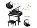 Childs 30 Key Toy Grand Baby Piano w/ Kids Bench Wood Black
