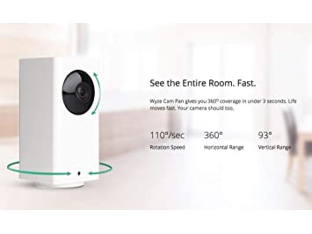 Wyze Cam Pan 1080p Tilt/Zoom Wi-Fi Indoor Smart Home Camera with Night Vision