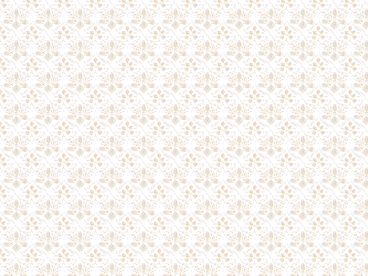 4-Piece Floral Print Microfiber Sheet Set (Taupe/King)