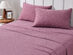 Kathy Ireland 4 Piece Heathered Jersey Knit Cotton Sheet Set (King/Rose)