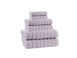 6-Piece Vague Turkish Towel Set (Silver)